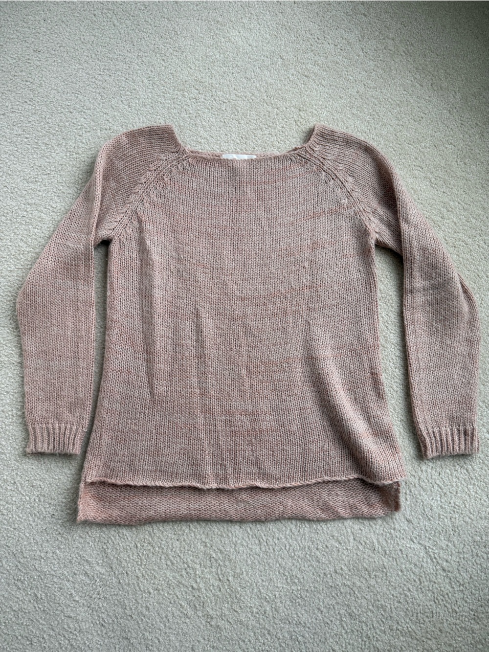 Lumiere Blush Off-the-Shoulder Knit Sweater